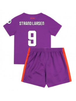 Wolves Jorgen Strand Larsen #9 Ausweichtrikot für Kinder 2024-25 Kurzarm (+ Kurze Hosen)